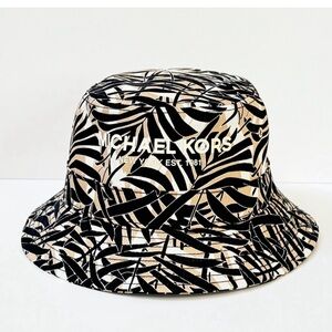 Brand New Matching Michael Kors Palm Print Backpack and Bucket Hat